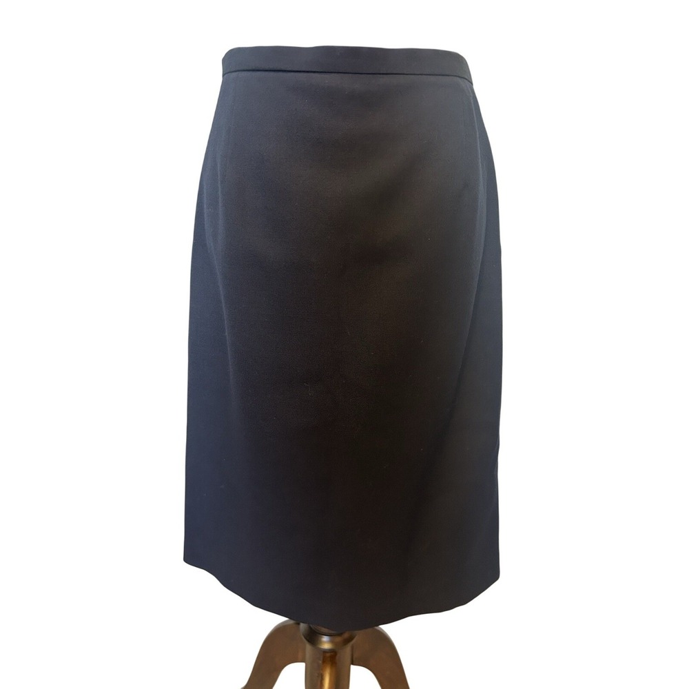 Pendleton Pencil Skirt Womens 10 Petite Navy Blue 100% Virgin Wool Made in USA